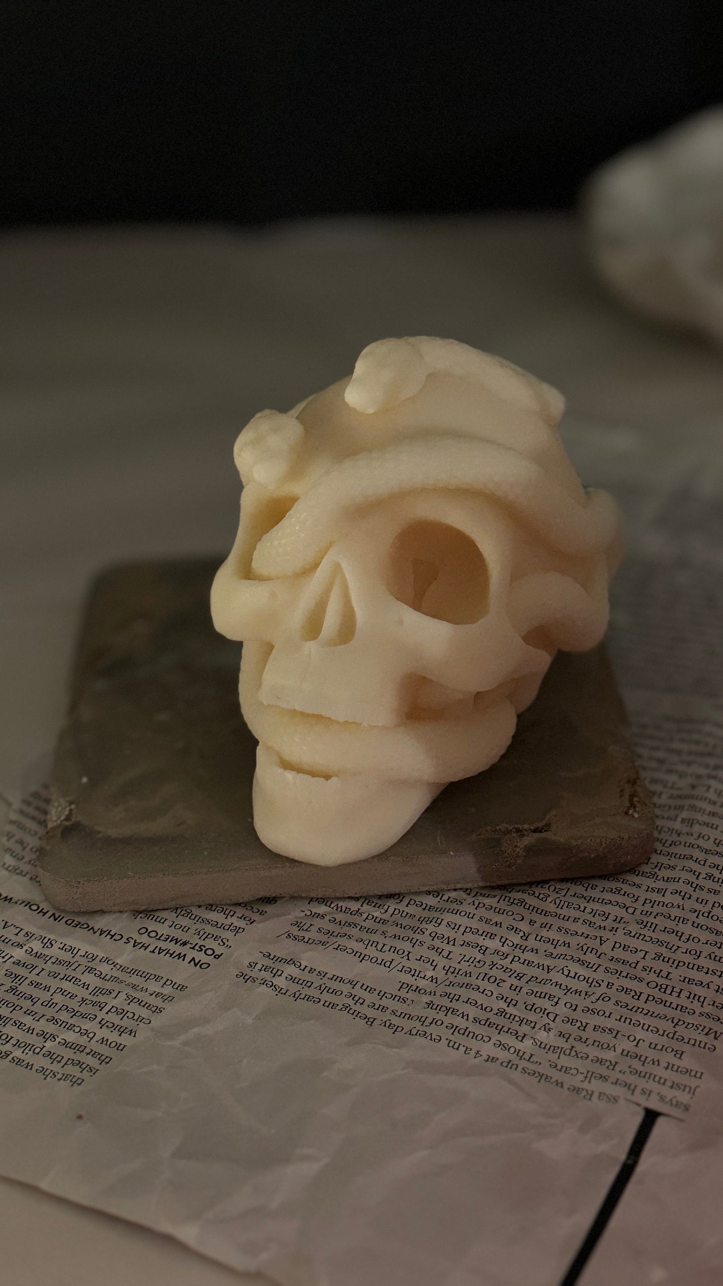 Skull Snake Candle